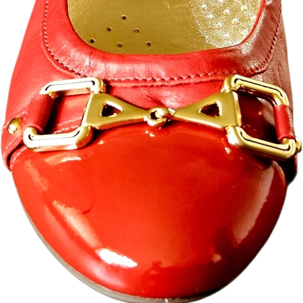 MARC JOSEPH Size 8.5 Women's Leather Made In Brazil Park Ave Flat Loafer In Red